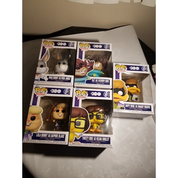 WB 100 Looney Tunes Funko Pop Set of 5 Tweety, Lola Bunny, Taz, Daffy Duck,Bugs - Picture 1 of 5